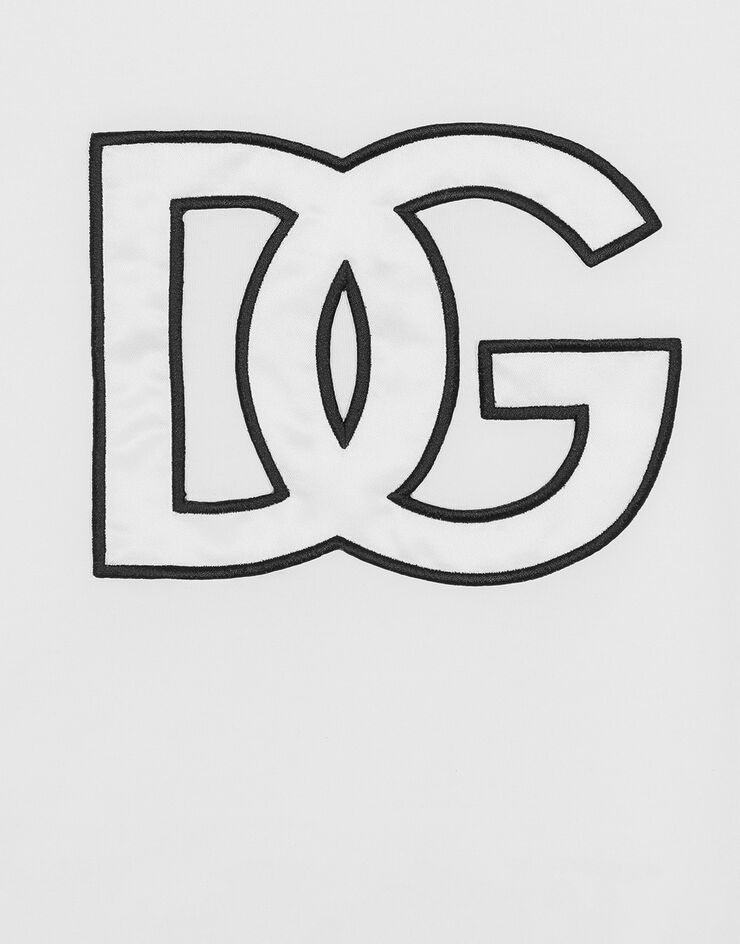 Dolce & Gabbana Baumwoll-T-Shirt mit DG-Patch Weiss G8PL5ZFU7EQ