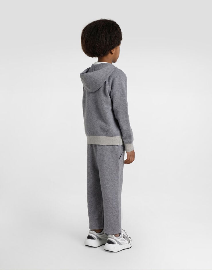 Dolce & Gabbana Wool and cashmere fleece cardigan Grey L4KWH7JGMB8