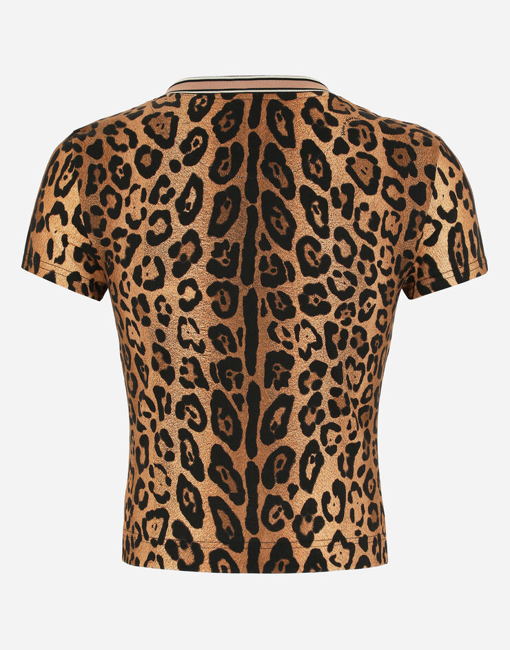 Dolce & Gabbana Short-sleeved leopard-print Crespo T-shirt Print I8502WHS7OF