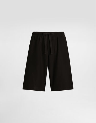 Dolce & Gabbana Cotton piqué trousers Black GV5MAZHU7UT