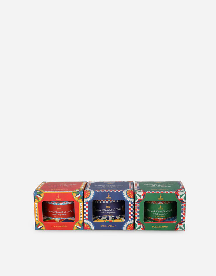 Dolce & Gabbana Sicilian soft spreads: pistachio, almond and chocolate Multicolor PN0203PSSET