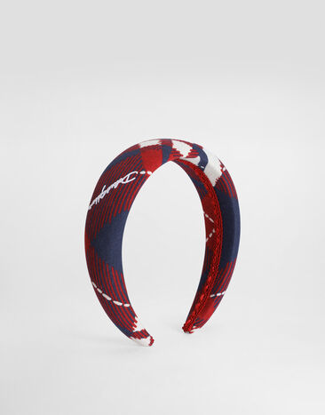 Dolce & Gabbana Tartan-print headband Multicolor LB3L54ISMKM