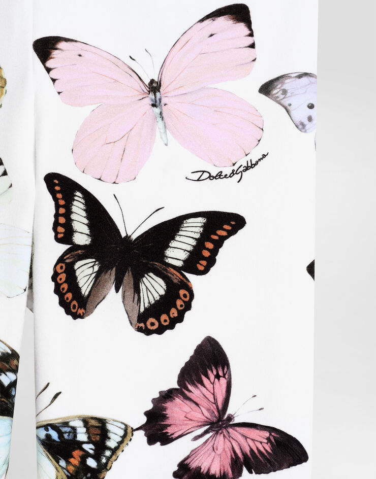 Dolce & Gabbana Interlock leggings with butterfly print Print L5JPB8FSG9K