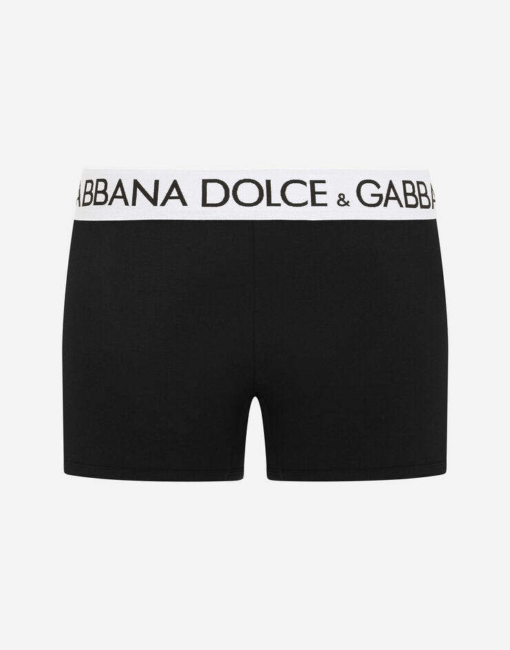 Dolce & Gabbana Two-way-stretch cotton jersey long-leg boxers Black M4B98JONN97