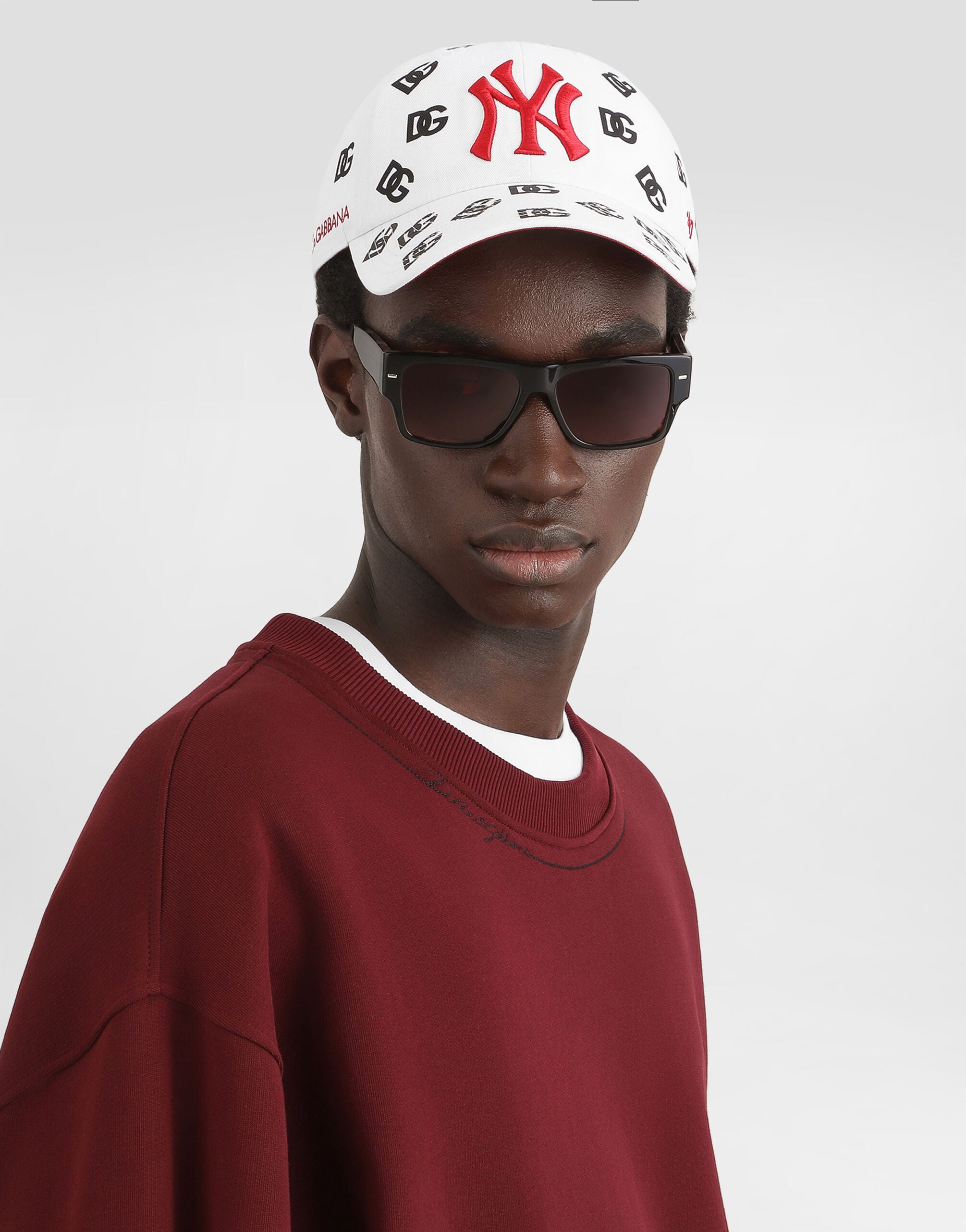 Dolce&Gabbana X '47 New York Yankees Logo-Print Baseball Cap in