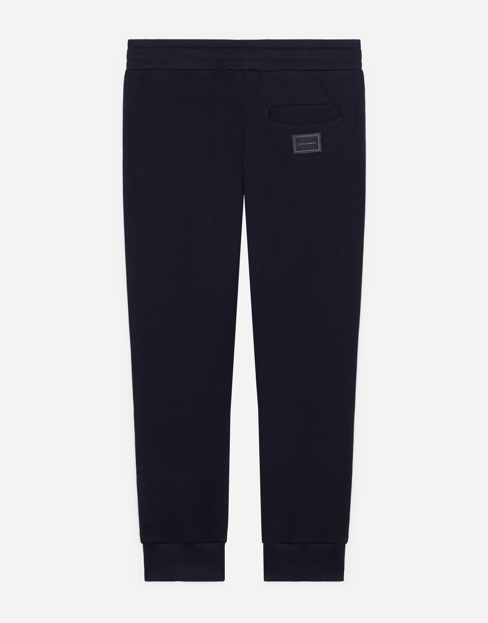 ブルーのメンズ Jersey jogging pants with logo plate