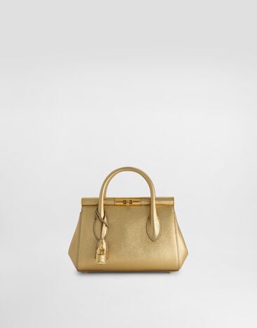 Dolce & Gabbana Laminated calfskin day mini Marlene handbag Gold BB7744CY812
