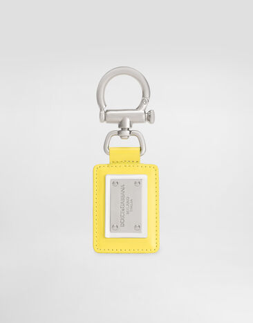 Dolce & Gabbana Smooth calfskin keyring Yellow BP3439AV893