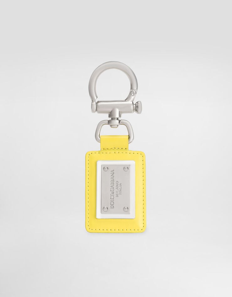 Dolce & Gabbana Smooth calfskin keyring Yellow BP3439AV893