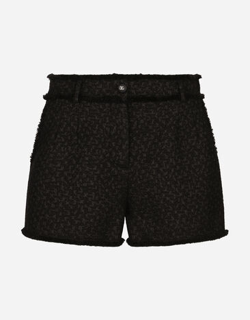 Dolce & Gabbana Shorts de tweed raschel Negro FTC2PTHUMUA