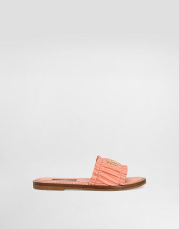 Dolce & Gabbana Nappa leather flat slippers Pink D11373A1850