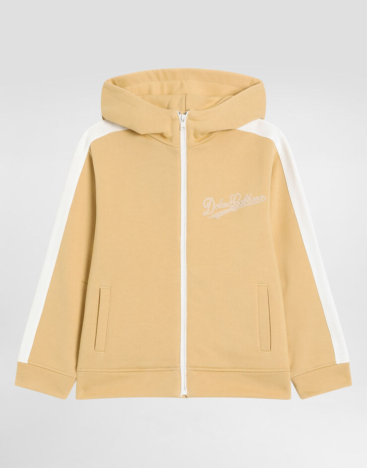 Dolce & Gabbana Hooded sweatshirt with print Yellow L4JWNOG7PWP