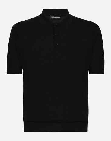 Dolce & Gabbana Polo de cachemira y seda Negro GXZ02TJFMEH