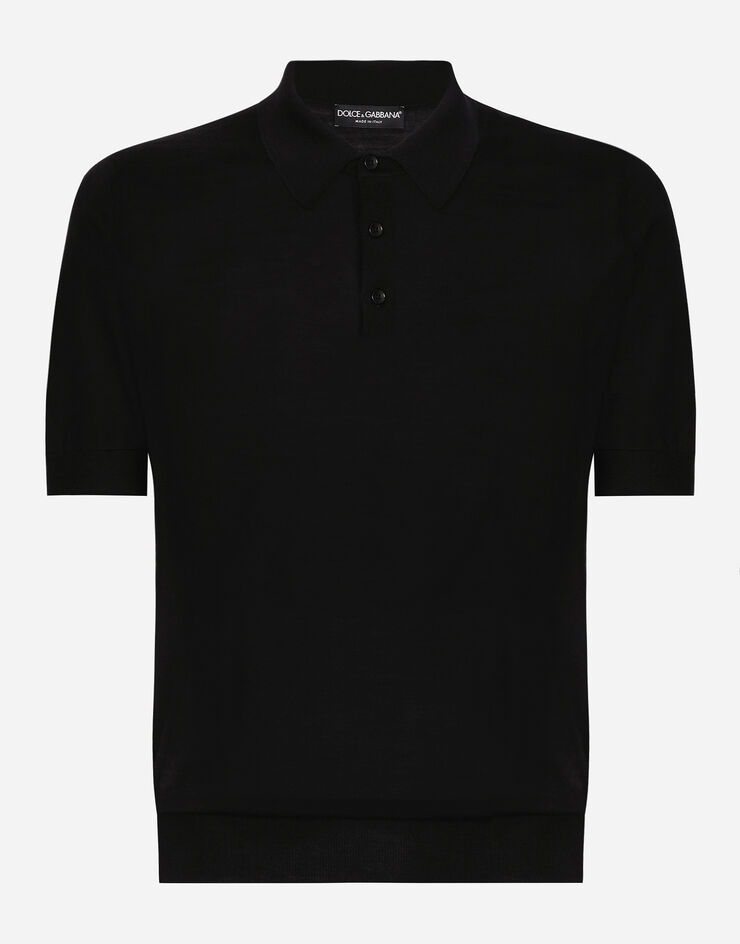 Dolce & Gabbana Polo de cachemira y seda Negro GXZ02TJFMEH