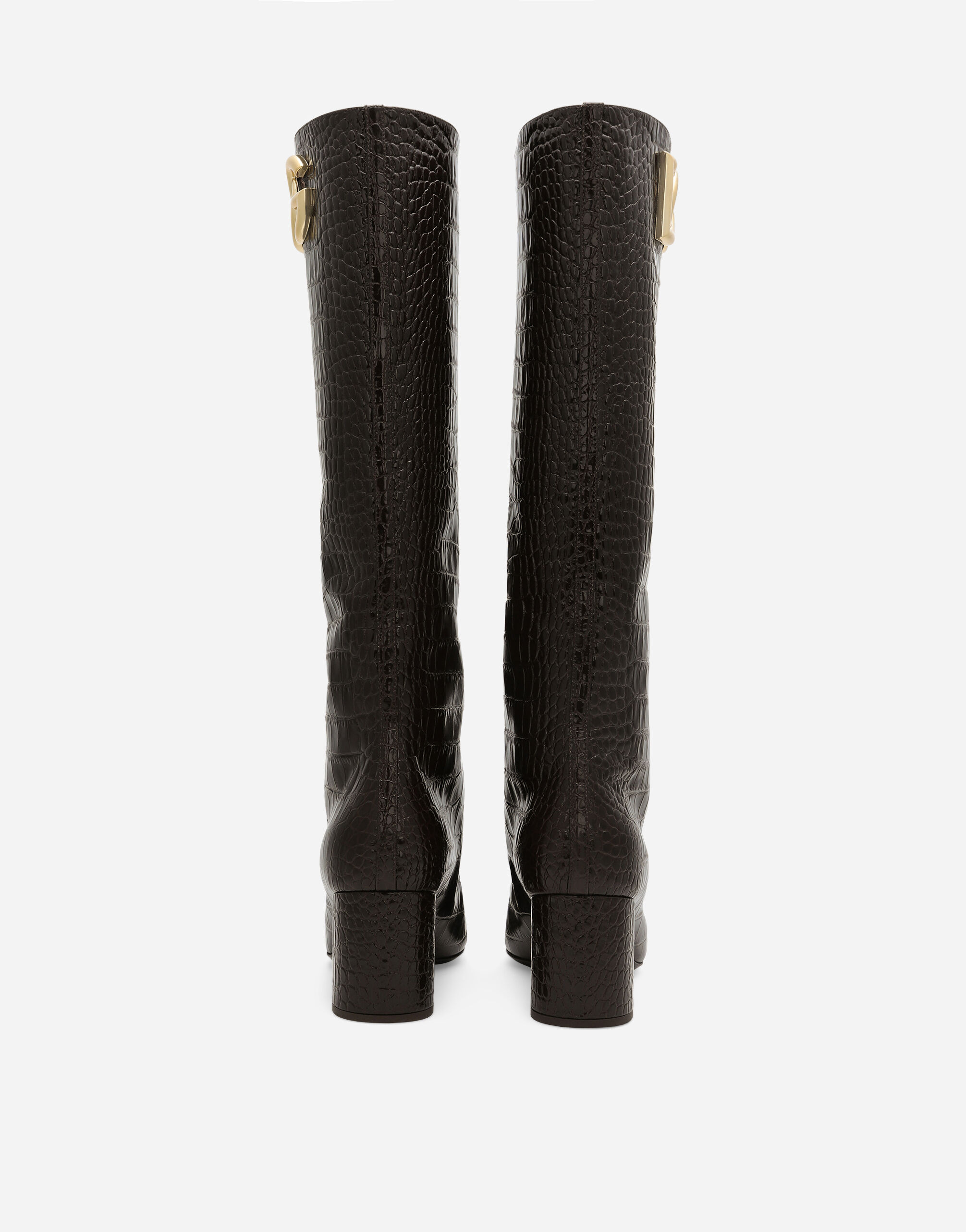 Calfskin boots in Brown for | Dolce&Gabbana® US