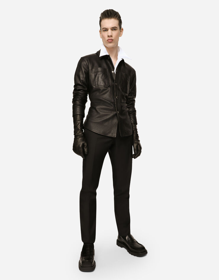 Dolce&Gabbana Leather shirt Black G5LD2LGG724
