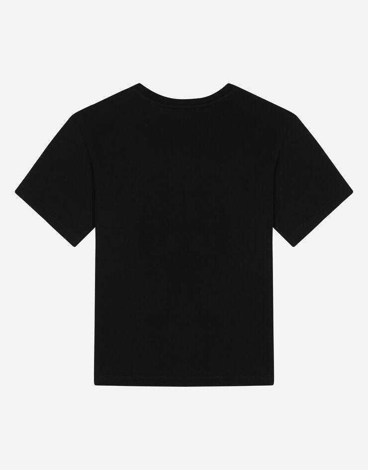 Dolce & Gabbana T-shirt en jersey à imprimé logo Noir L4JTEYG7IJ6