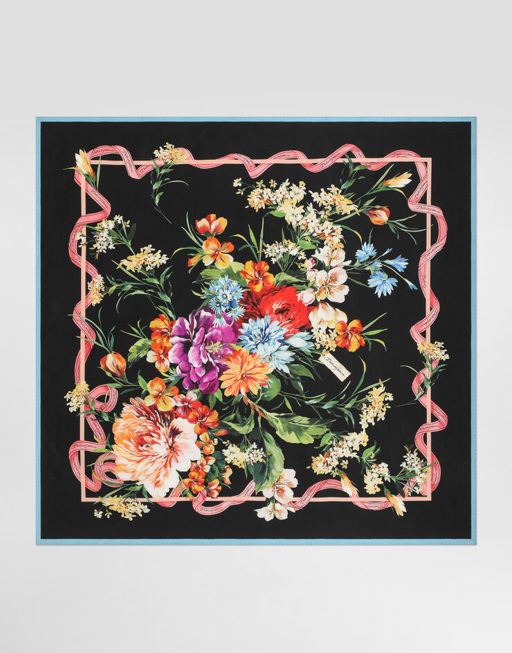 Dolce & Gabbana 90x90 silk twill foulard Multicolor FN090RGDC7C