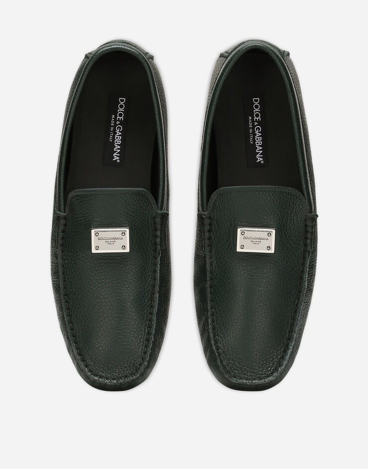 Dolce & Gabbana حذاء درايفر من جلد غزال أخضر A50596A8034