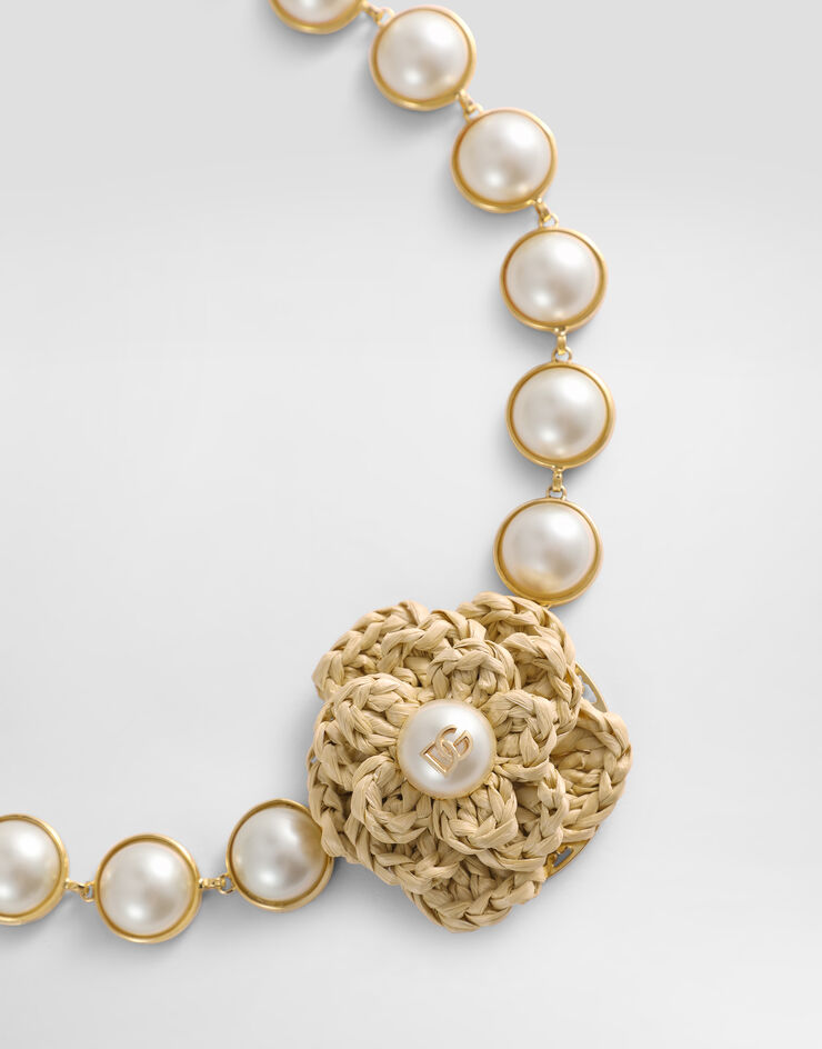 Dolce & Gabbana عقد زهرة ذهبي WNR6R1W1111