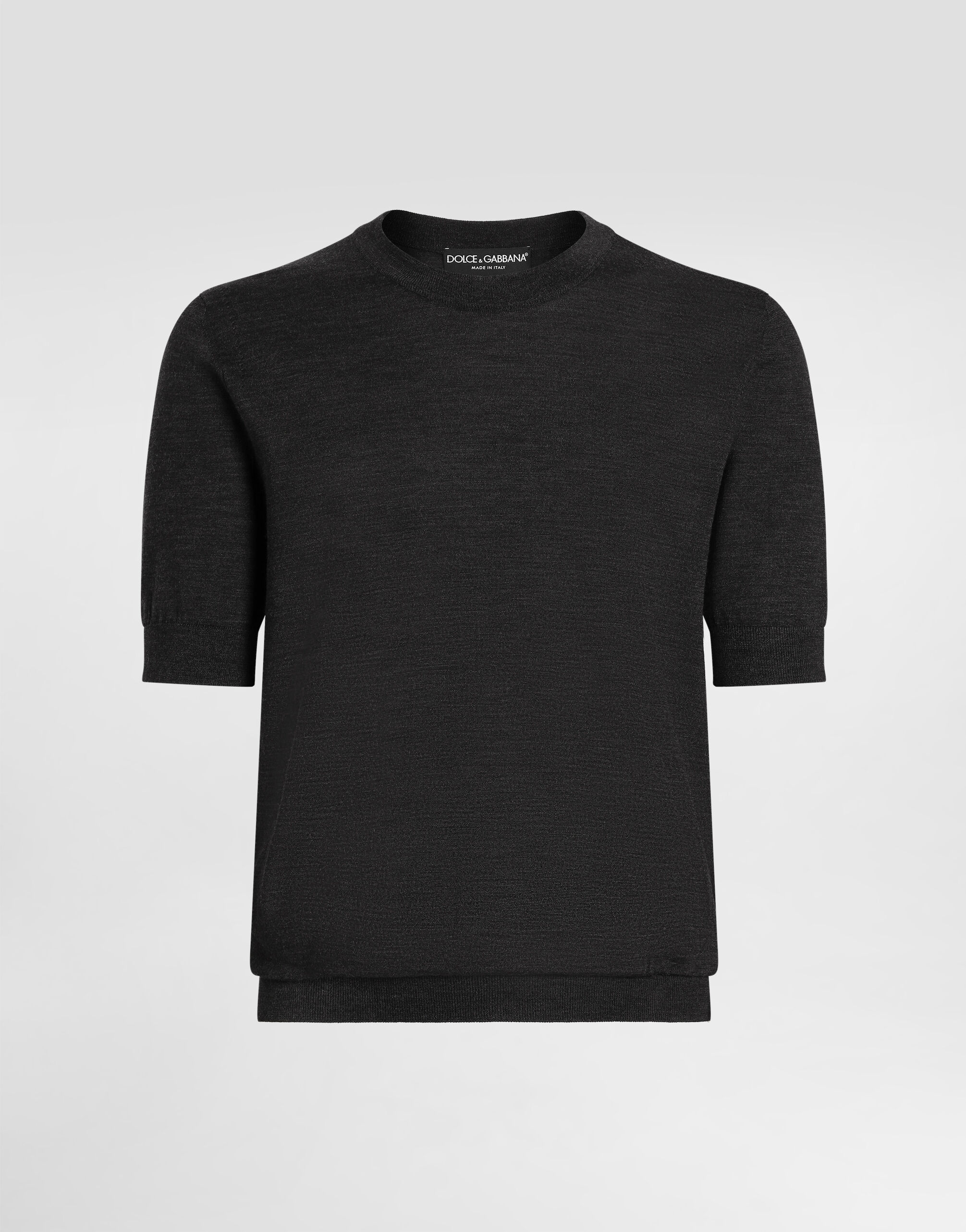 Dolce & Gabbana ブラック半袖ニット メンズセーター＆カーディガン | ドルチェ＆ガッバーナ®