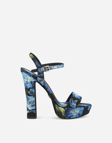 Dolce & Gabbana Charmeuse platform sandals Print CR1751AV885