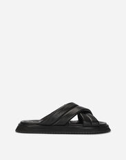 Dolce & Gabbana Nappa-look fabric sandals Black G5JN9TFU1UQ