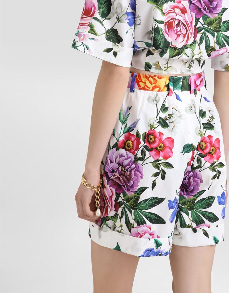 Dolce & Gabbana 花卉印花棉质短裤 版画 FTC9RTHS5S6