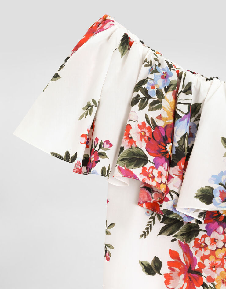 Dolce & Gabbana Flower bouquet-print poplin top Multicolor L51N73HS5UU