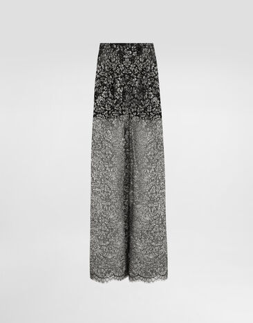 Dolce & Gabbana Lamé lace trousers Silver FTC1YTILMCF