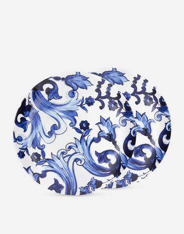 Dolce & Gabbana Set 2 Porcelain Dinner Plates Multicolor TC0S04TCA88