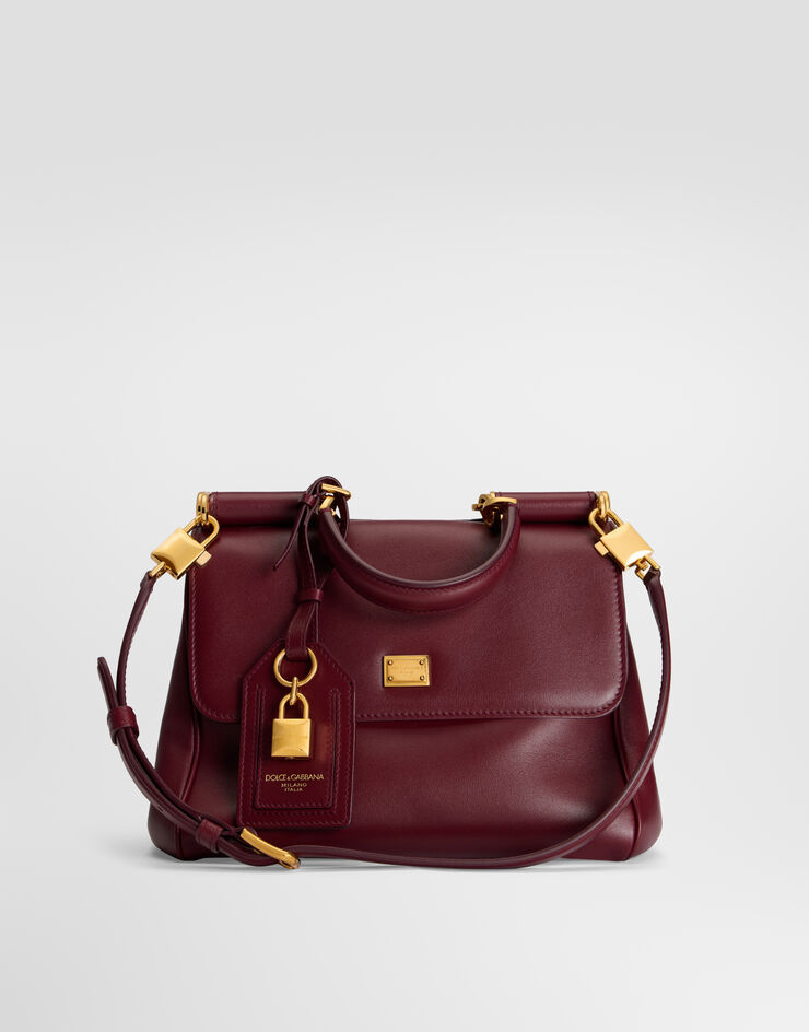 Dolce & Gabbana Small My Sicily handbag in plongé calfskin Bordeaux BB7781B7321