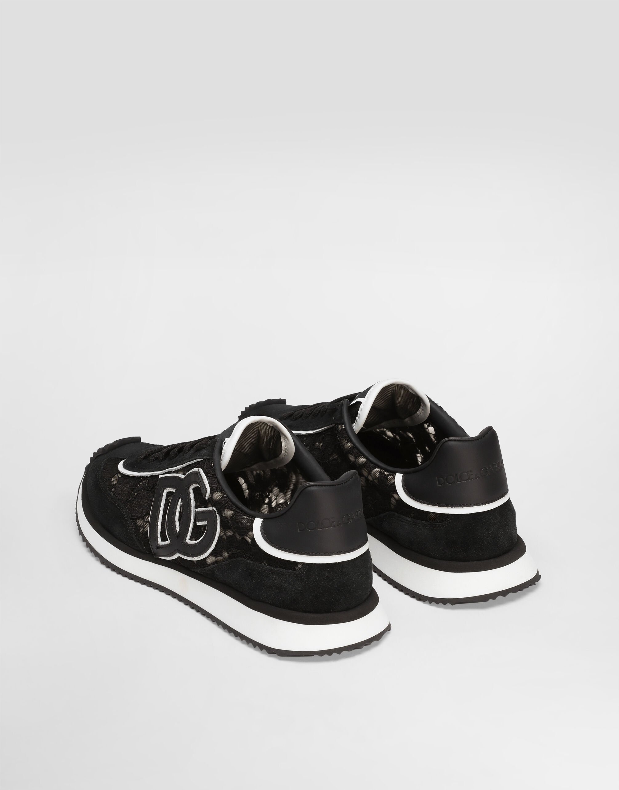 DG Cushion sneakers in calfskin and fabric in Multicolor for
