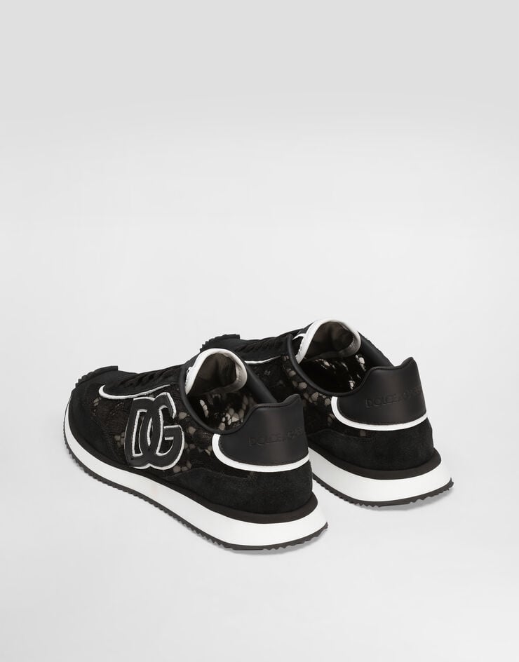 Dolce & Gabbana DG Cushion sneakers in calfskin and fabric Multicolor CK2340A9AC2