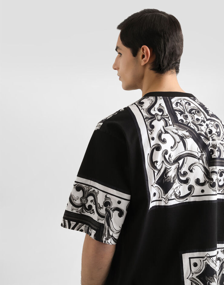 Dolce & Gabbana Majolica-print cotton t-shirt Dolce & Gabbana Majolica-print cotton t-shirt Multicolor G8SS5THU7SD