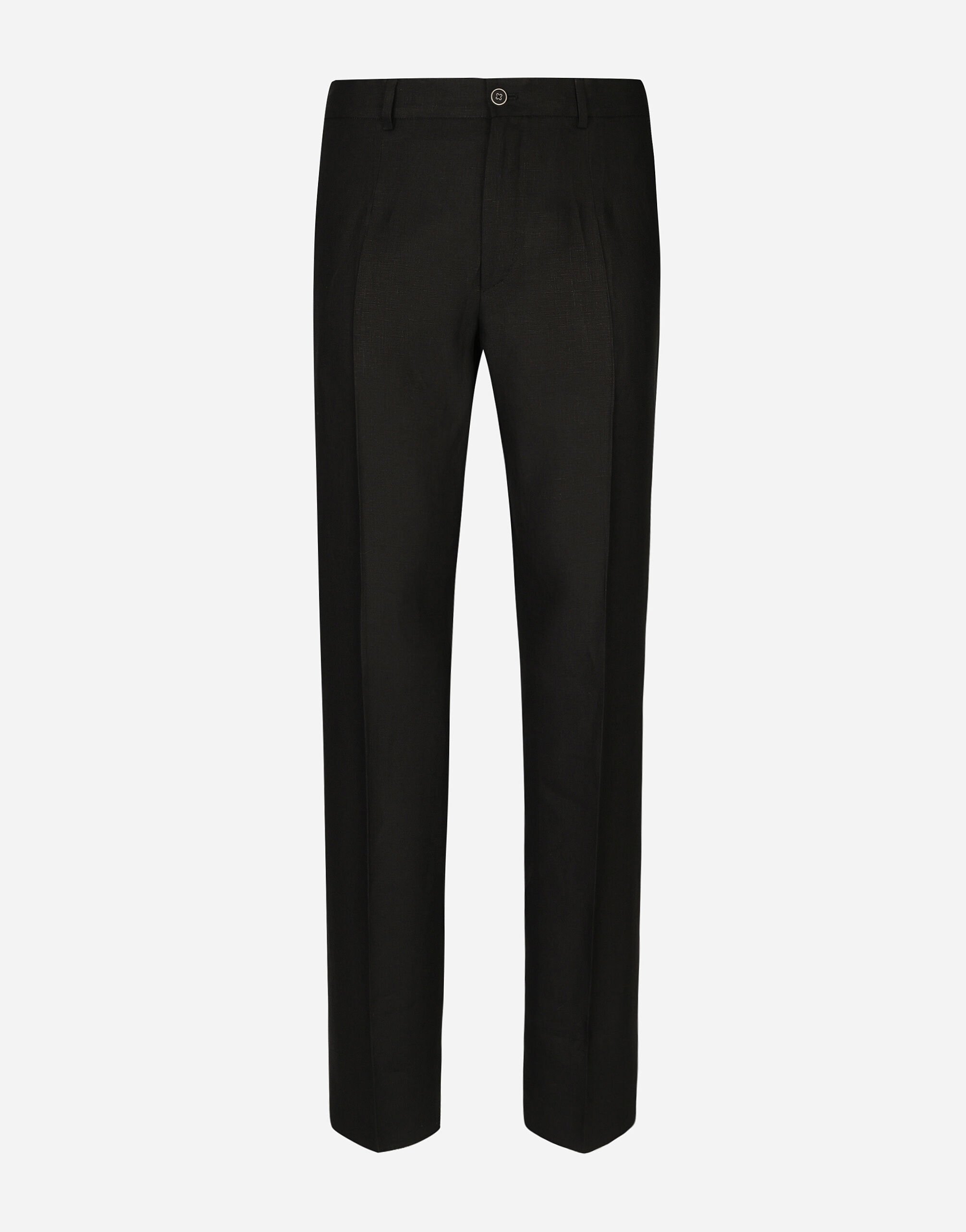 Dolce & Gabbana Tailored stretch cotton pants Black GP03JTGH253