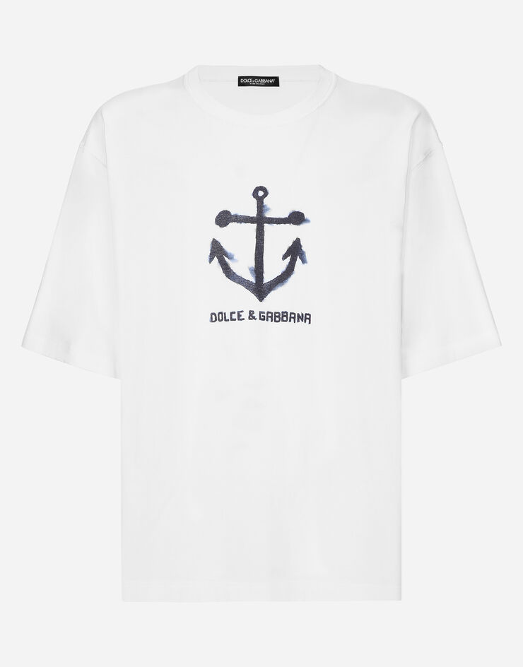 Dolce & Gabbana Tシャツ ショートスリーブ マリーナプリント ホワイト G8PB8TG7K5W