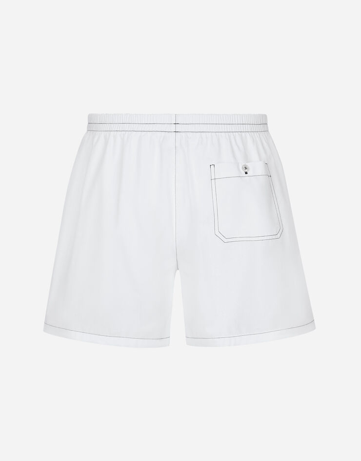 Dolce & Gabbana Shorts aus Popeline Weiss M3A25TFU5K9