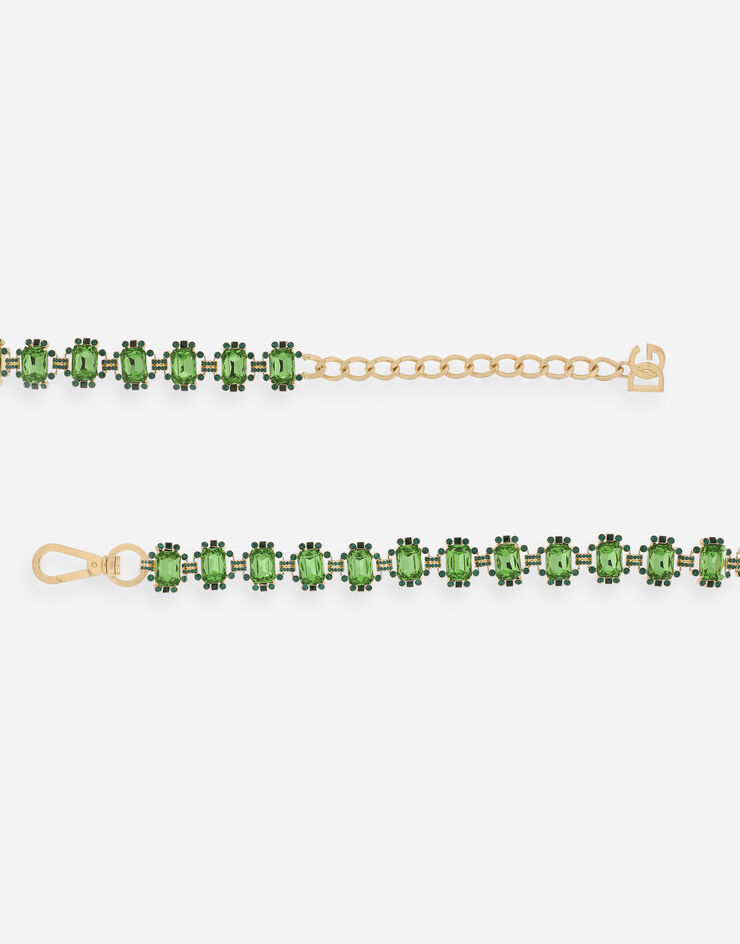 Dolce & Gabbana Cintura con cristalli verdi Green WLP3S1W1111