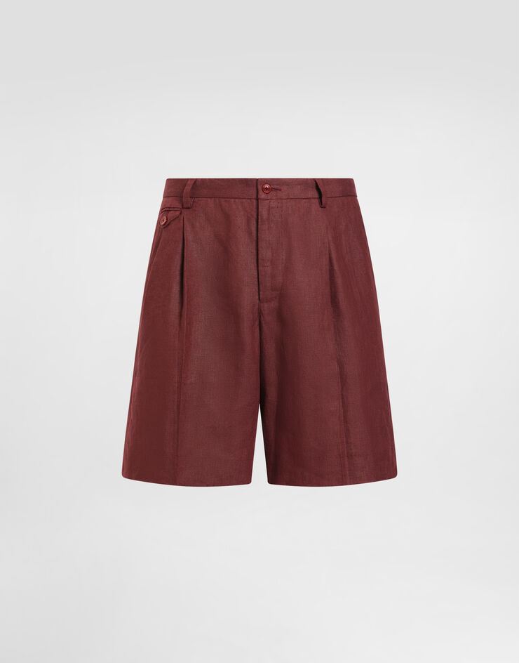 Dolce & Gabbana Linen bermuda shorts Dolce & Gabbana Linen bermuda shorts Multicolor GW0MATFU4JB