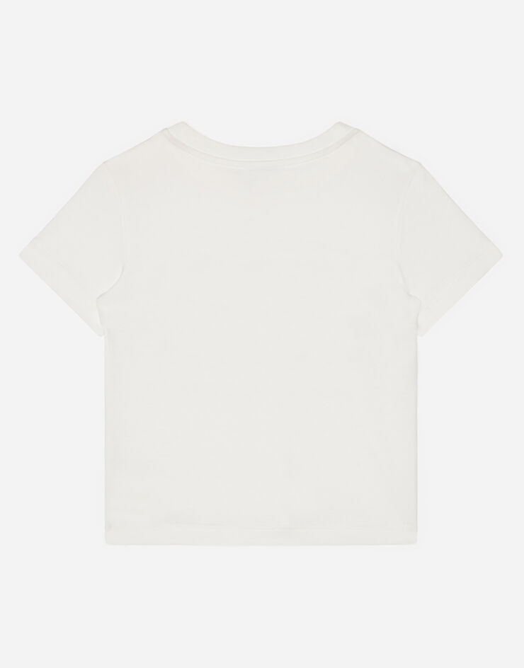 Dolce & Gabbana Jersey t-shirt with applied flowers Dolce & Gabbana Jersey t-shirt with applied flowers IMPRIMÉ FLEURI L5JTBOG7VVX