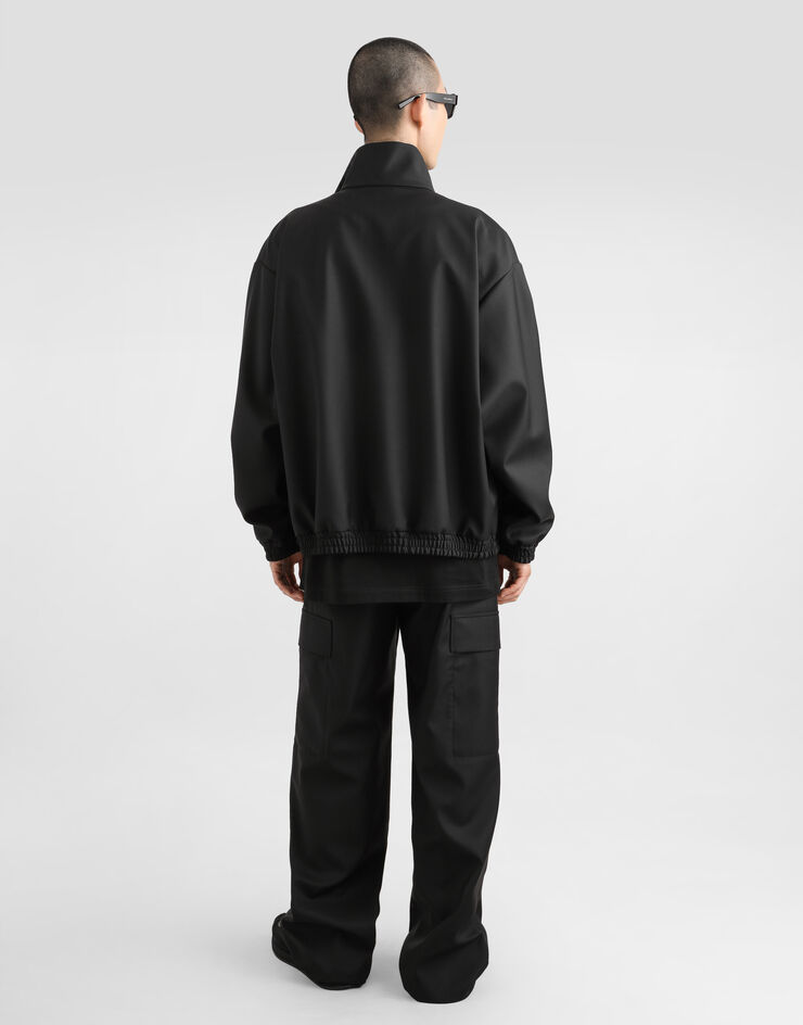 Dolce & Gabbana ハイネック&ロゴプレート ウール ジャケット ブラック G9BLBTGI872