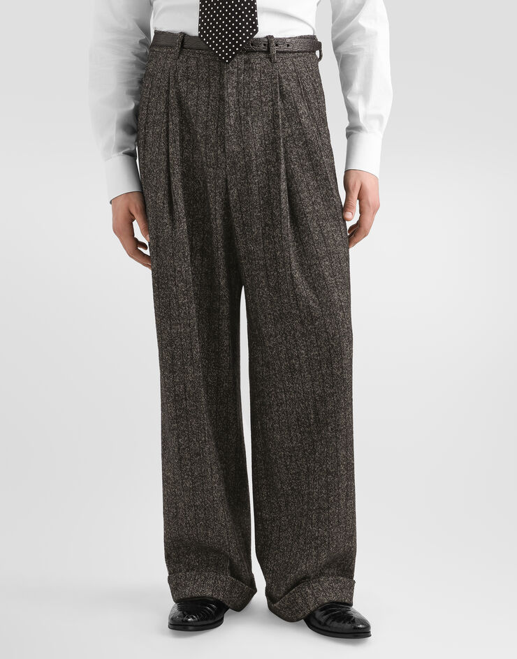 Dolce & Gabbana Striped wool blend trousers Dolce & Gabbana Striped wool blend trousers Multicolor GP166TFRZAN