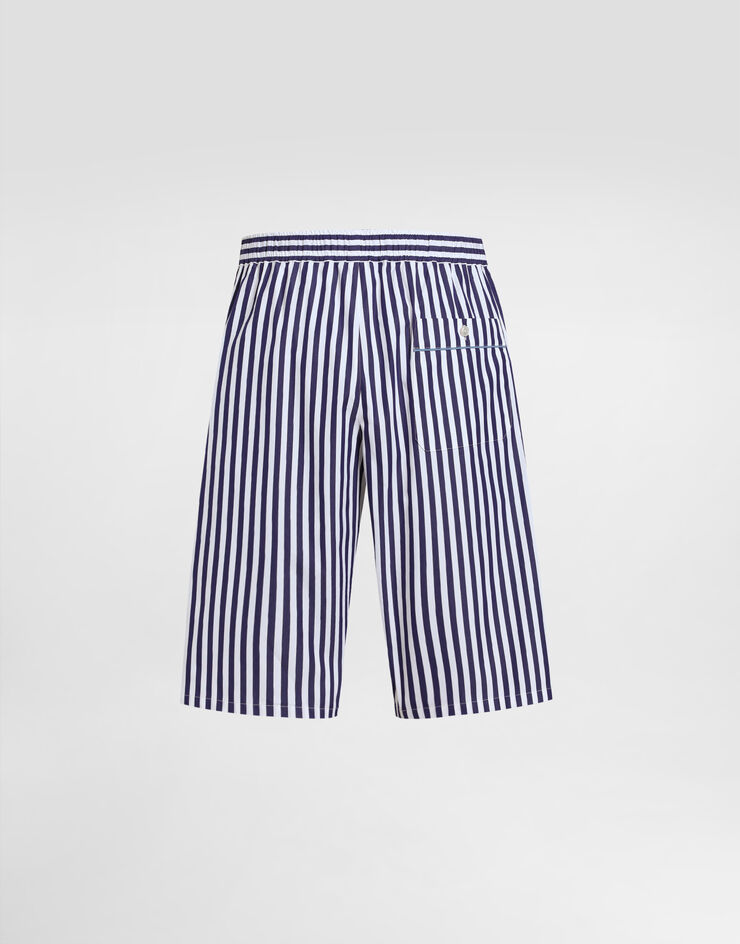 Dolce & Gabbana Striped poplin vanity bermuda shorts Dolce & Gabbana Striped poplin vanity bermuda shorts Multicolor GV5MATFR52G