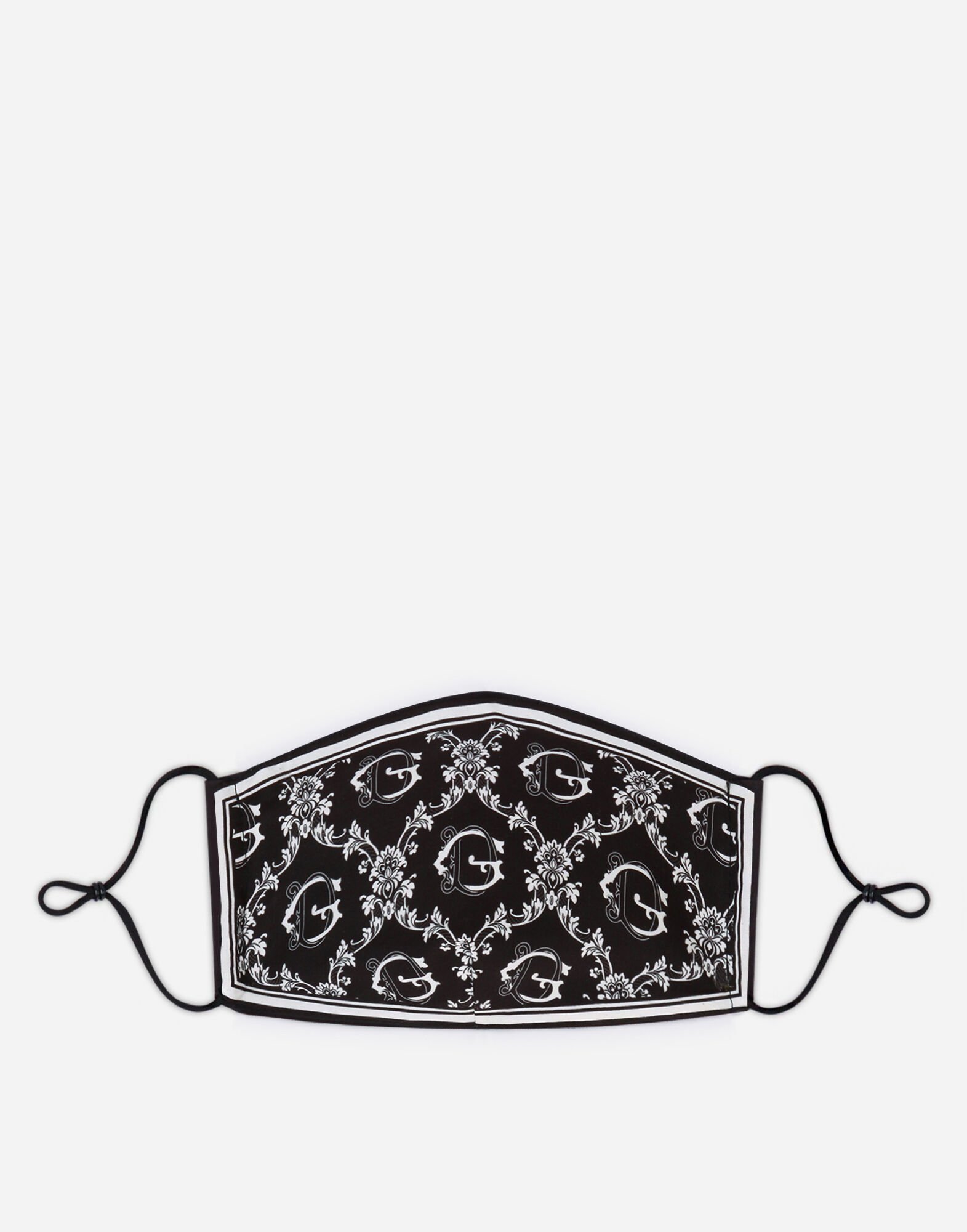 Poplin face mask with brocade print in MULTICOLOR for Men Dolce Gabbana