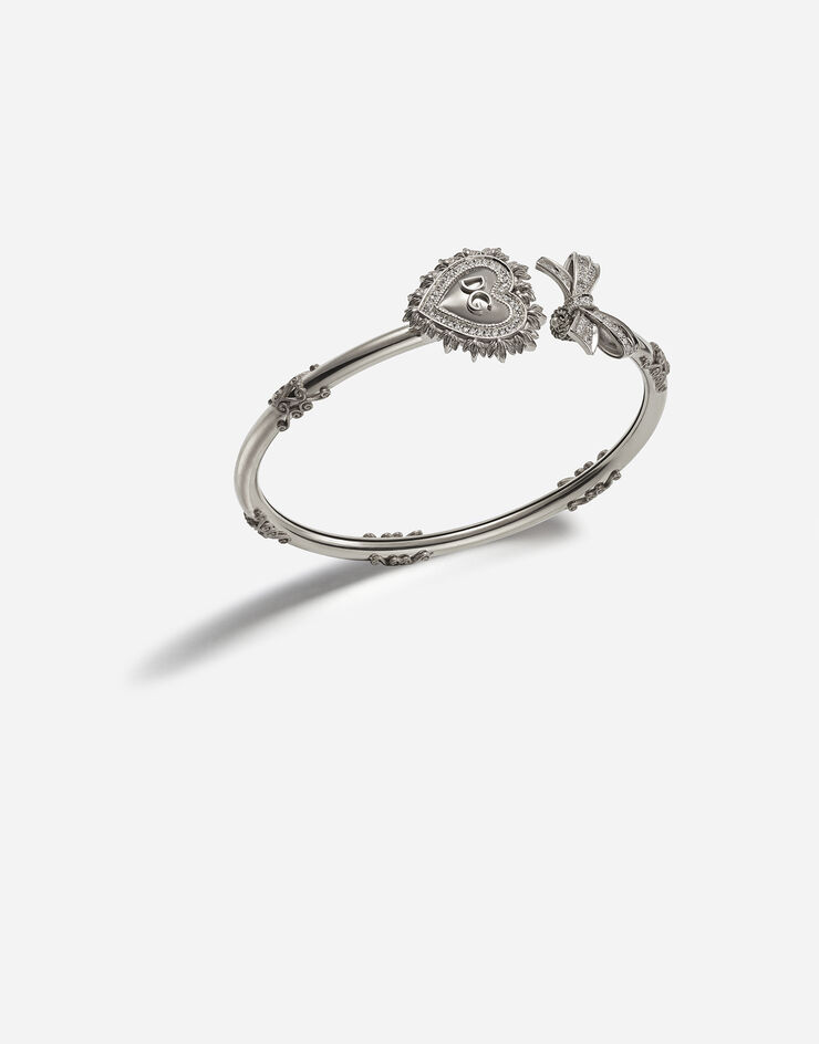 Dolce & Gabbana Devotion armband aus weissgold mit diamanten WEISSGOLD WBLD2GWDWWH