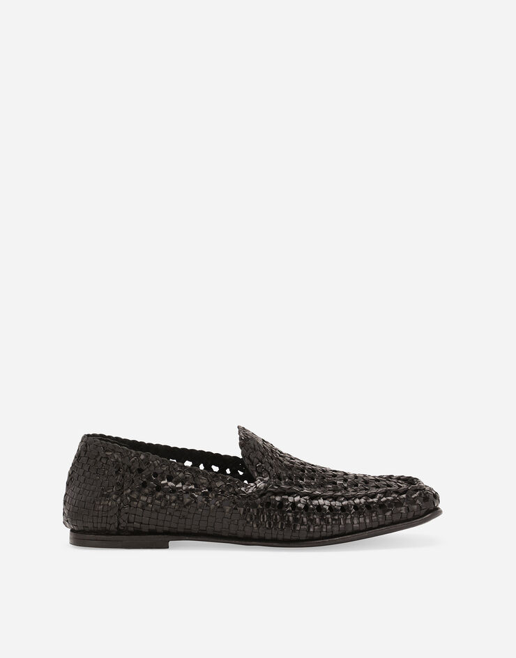 Dolce & Gabbana Slipper aus Ziegenleder Schwarz A50634AZ870