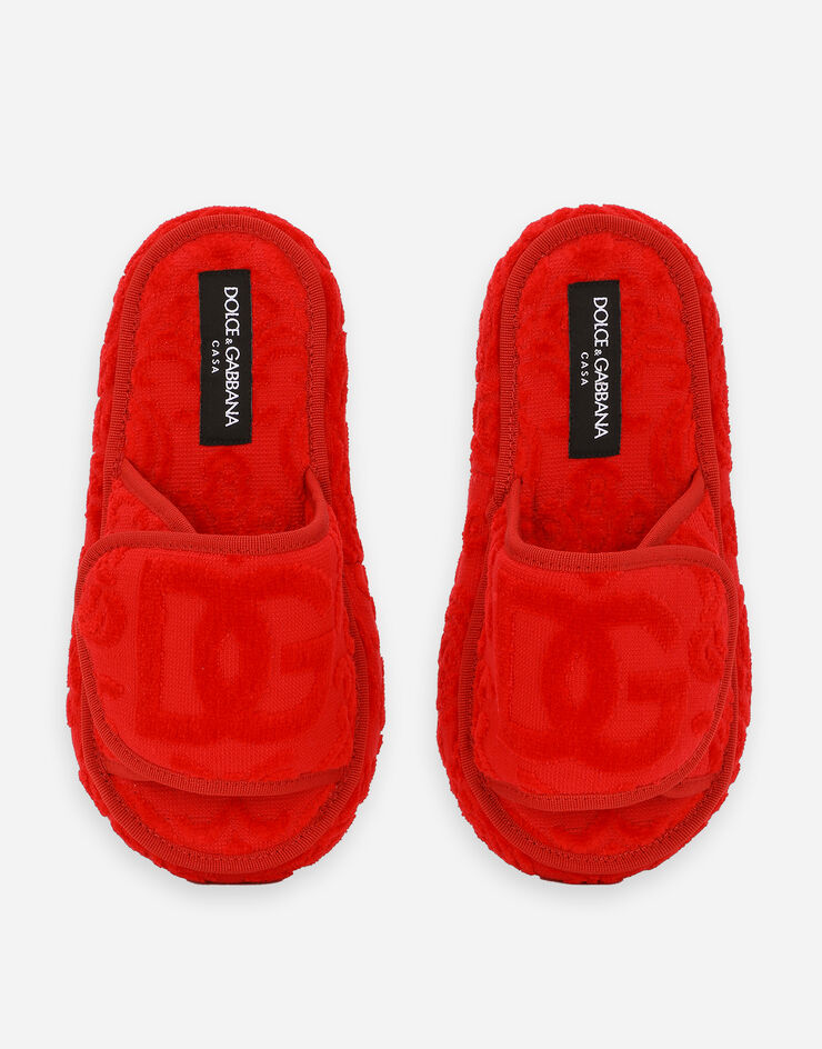 Dolce & Gabbana Terry Cotton Plateau Slippers Multicolor TCF011TCAGM