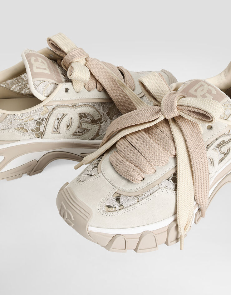 Dolce & Gabbana DG country road sneakers in lace Cream CK2417AX627