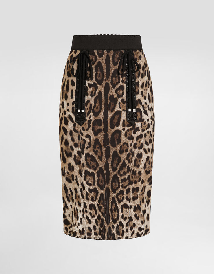 Dolce & Gabbana Leo-print fabric skirt Print F4DC2TFSUBF